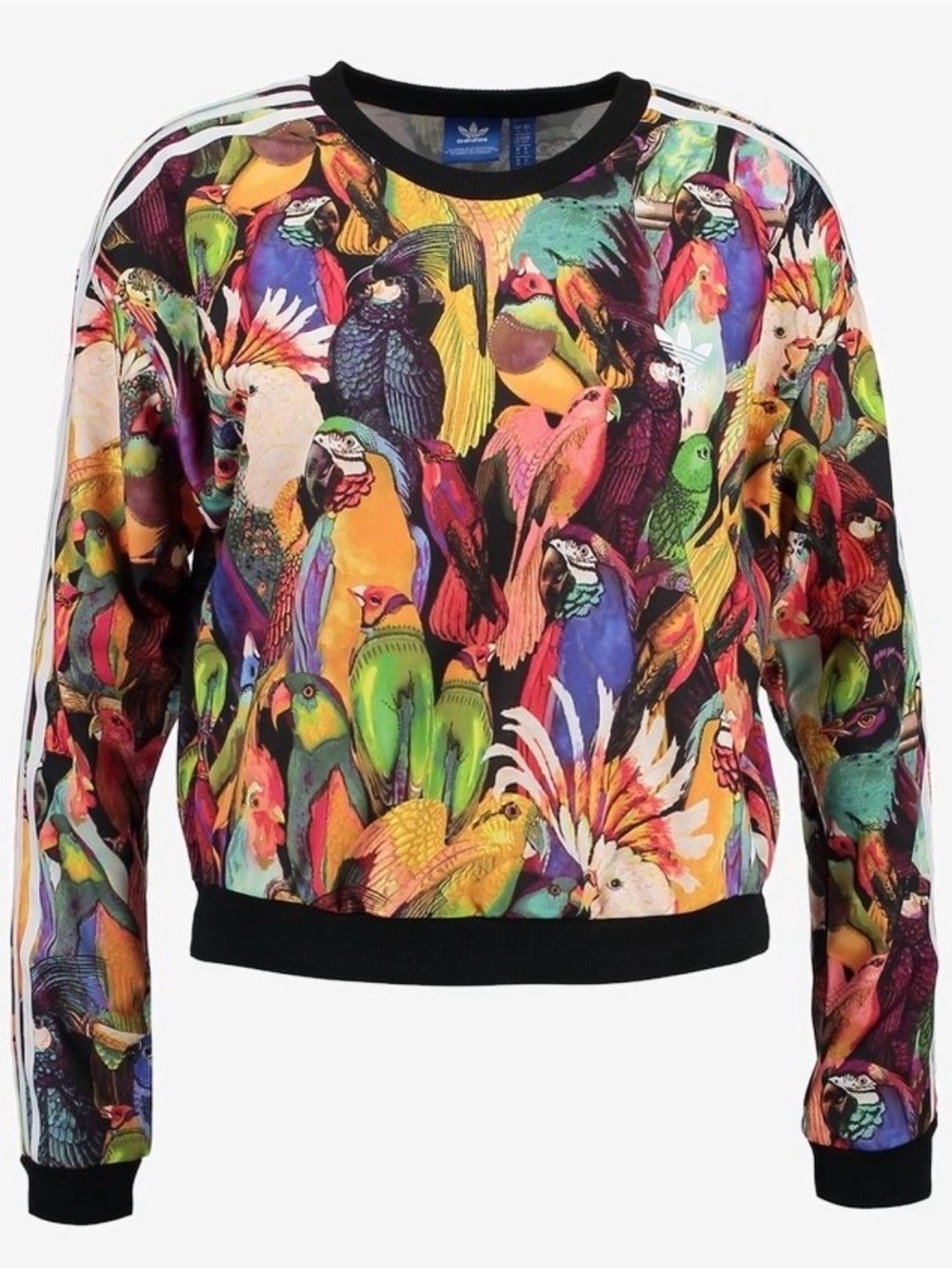 adidas Multicolor Parrot Print Crewneck Sweatshirt